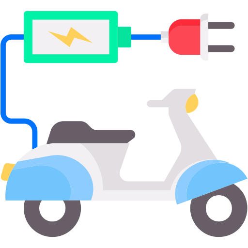 Electric motorcycle Generic color fill icon