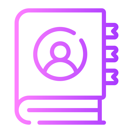 Contact book Generic gradient outline icon