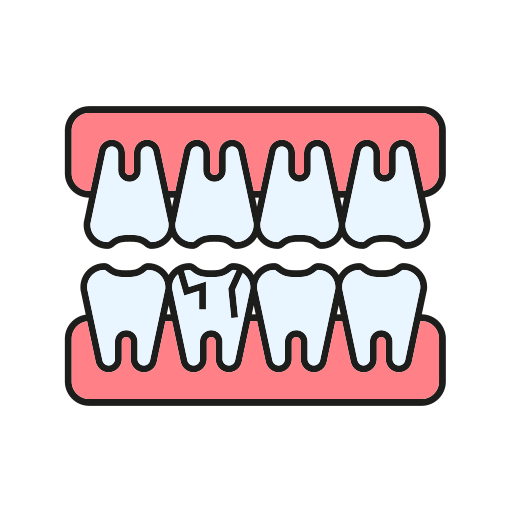 złamany ząb Generic color lineal-color ikona