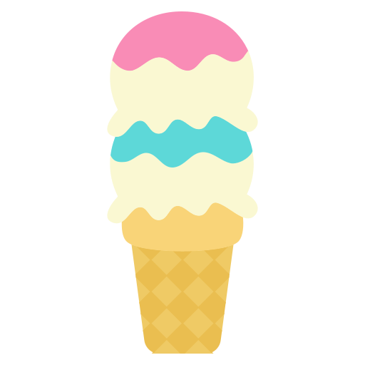 Ice cream ball Generic color fill icon