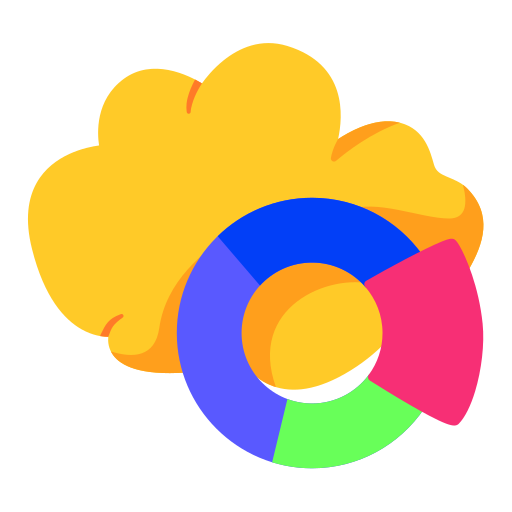 wykresy kołowe Generic color fill ikona