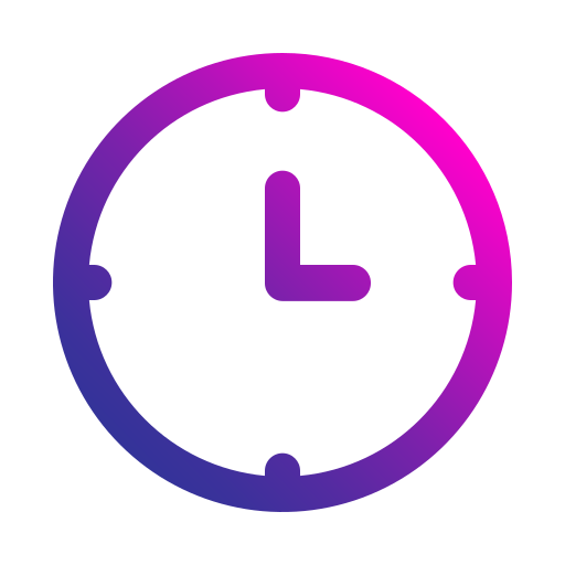 orologio Generic gradient outline icona