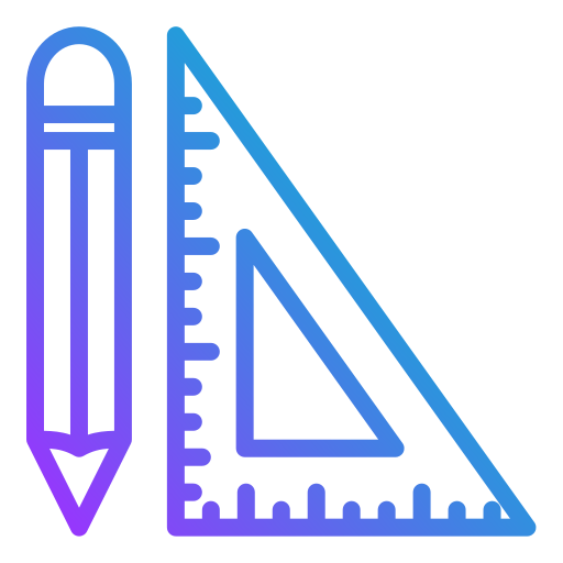 定規と鉛筆 Generic gradient outline icon