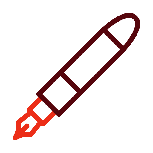 Перьевая ручка Generic color outline иконка
