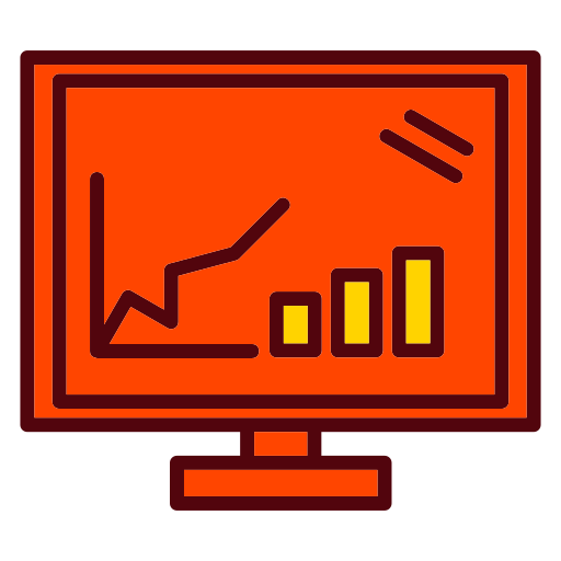 statistische grafiek Generic color lineal-color icoon