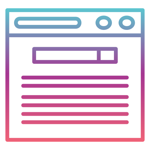 browser Generic gradient outline icon