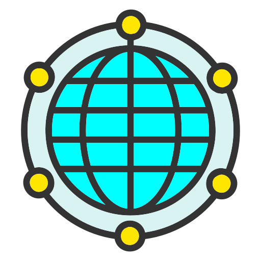 Global network Generic color lineal-color icon