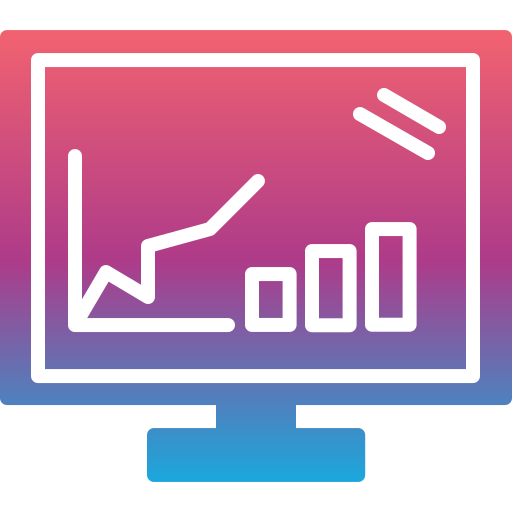 grafico statistico Generic gradient fill icona