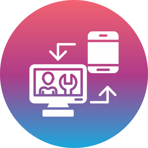 gegevenssynchronisatie Generic gradient fill icoon