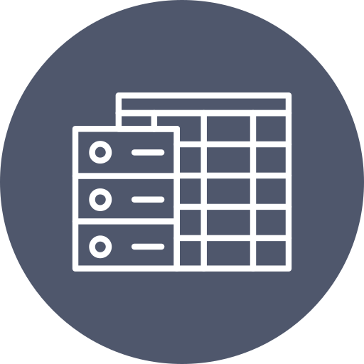 Data table Generic color fill icon