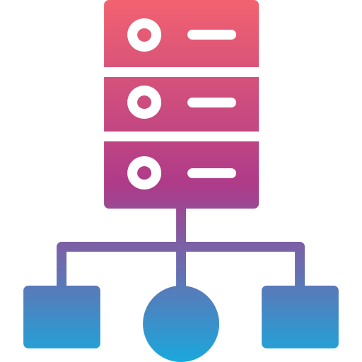 Cluster computing Generic gradient fill icon