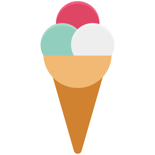 lody rożkowe Generic color fill ikona