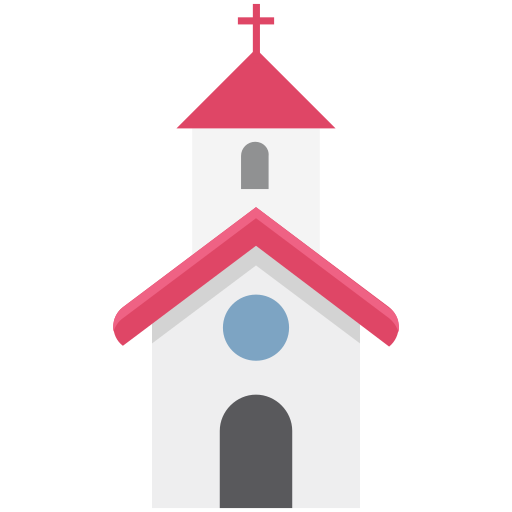 kerkgebouw Generic color fill icoon