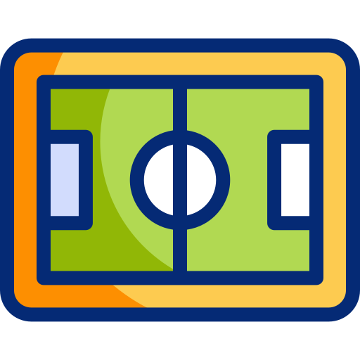 Football field Basic Accent Lineal Color icon