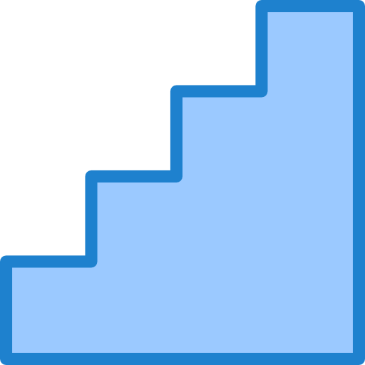 escaliers srip Blue Icône