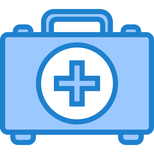 First aid kit srip Blue icon