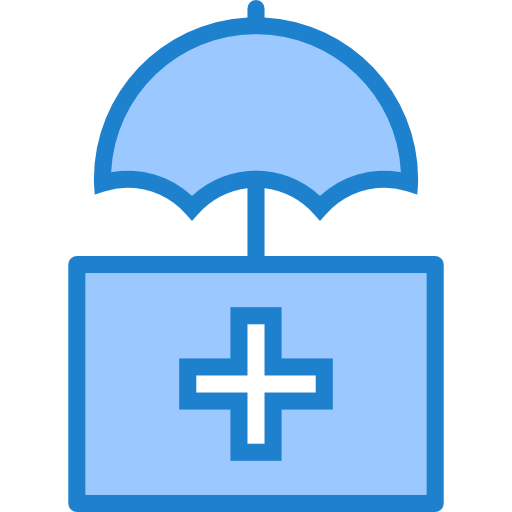 Medical insurance srip Blue icon