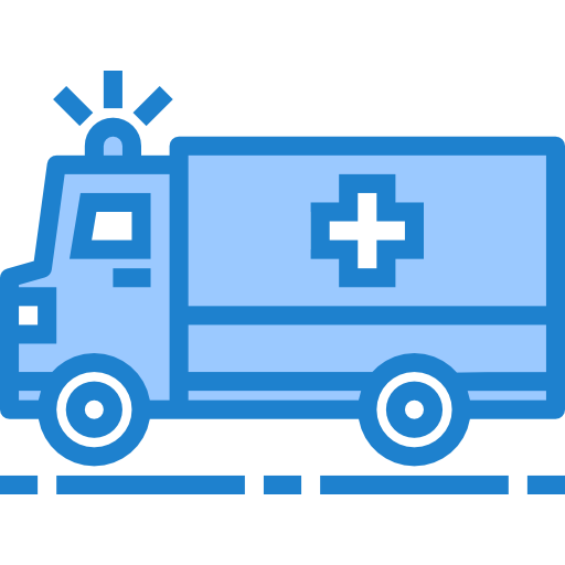 Ambulance srip Blue icon