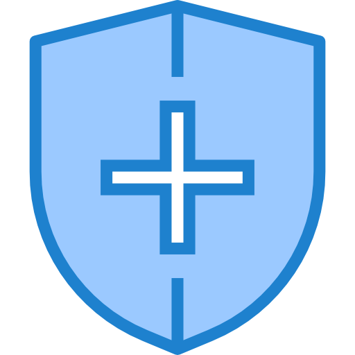 Health insurance srip Blue icon