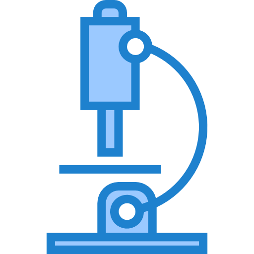 Microscope srip Blue icon