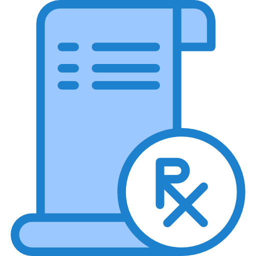 Pharmacy srip Blue icon