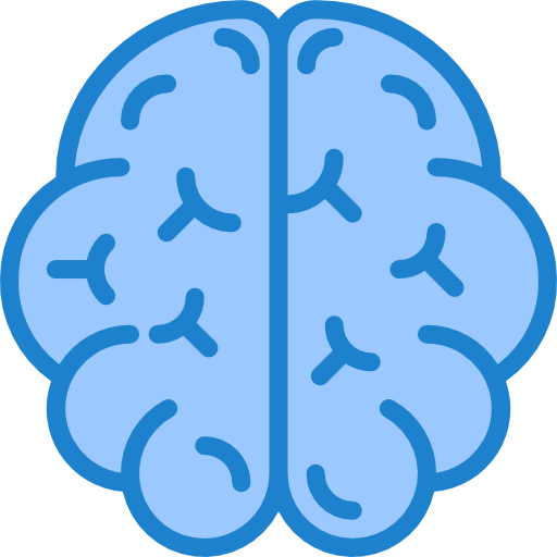 Brain srip Blue icon
