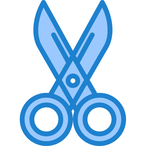 Scissors srip Blue icon