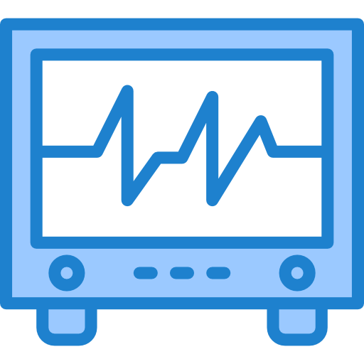 cardiogram srip Blue icoon