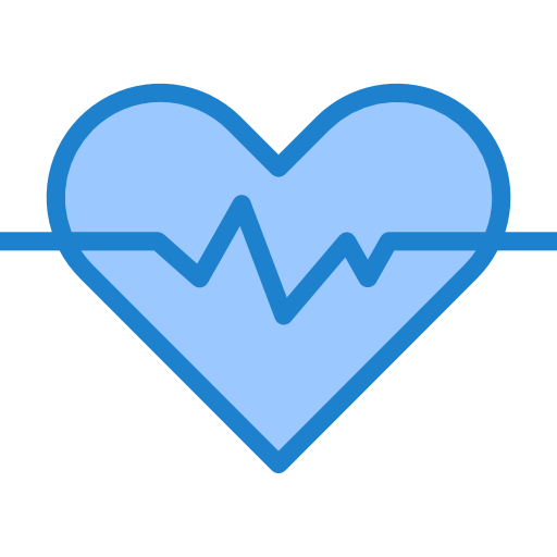 cardiograma srip Blue Ícone
