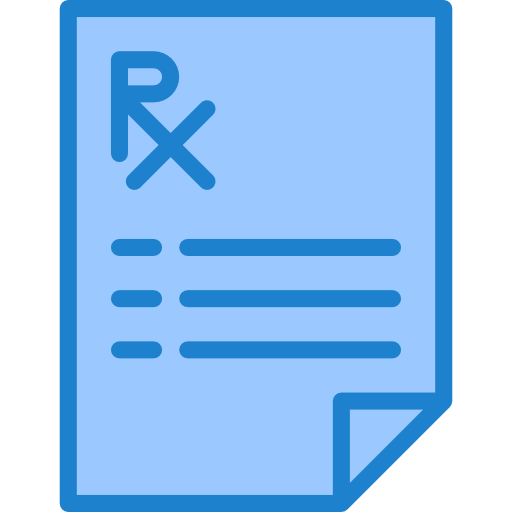 Pharmacy srip Blue icon