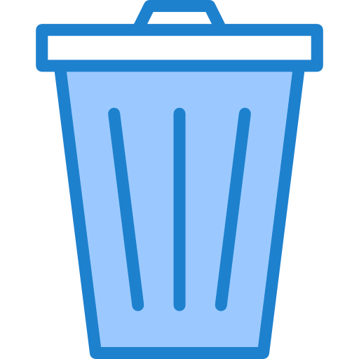 Trash srip Blue icon