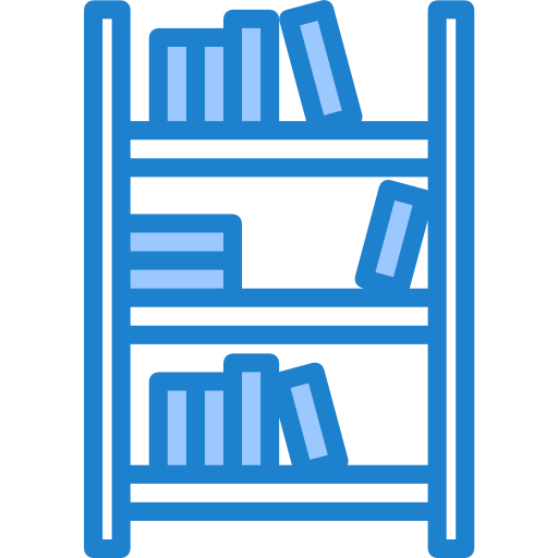Book shelf srip Blue icon