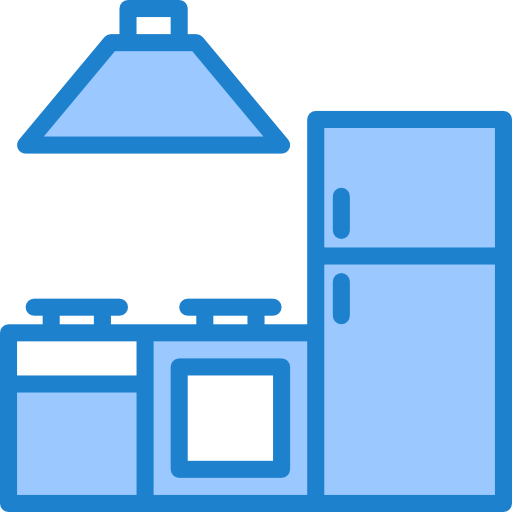Kitchen set srip Blue icon