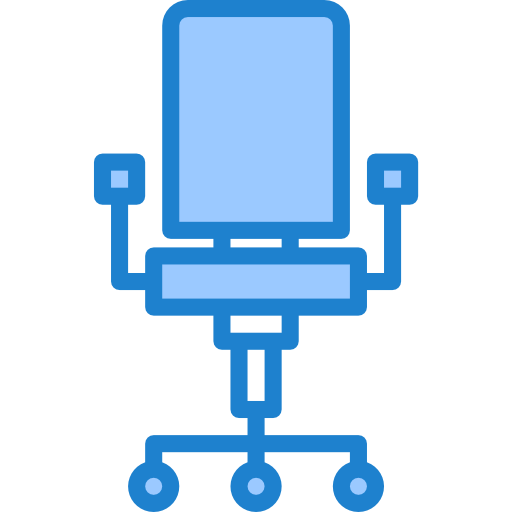 Office chair srip Blue icon