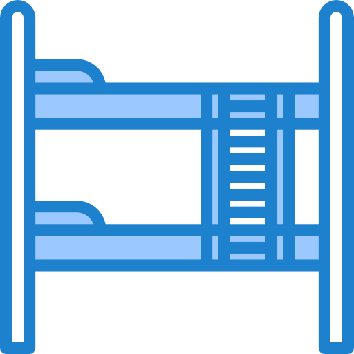 Two beds srip Blue icon