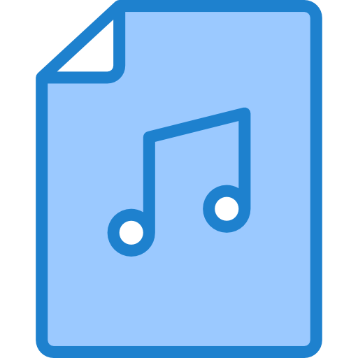 arquivo de música srip Blue Ícone
