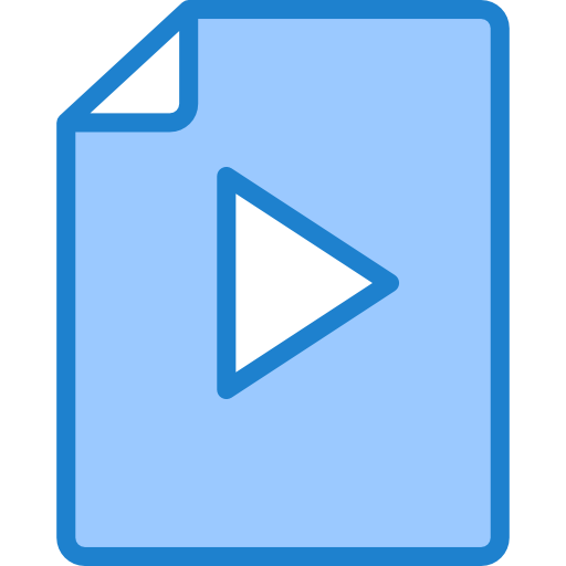 fichier vidéo srip Blue Icône