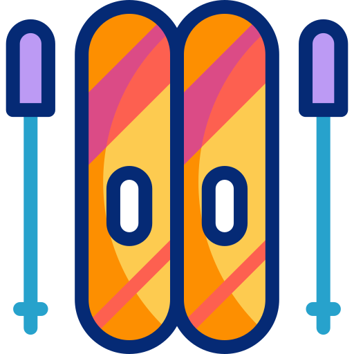 スキー Basic Accent Lineal Color icon