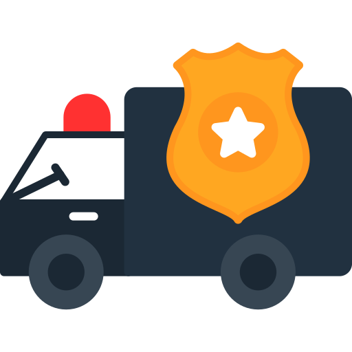 Полицейский фургон Generic color fill иконка