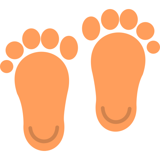 voetafdruk Generic color fill icoon