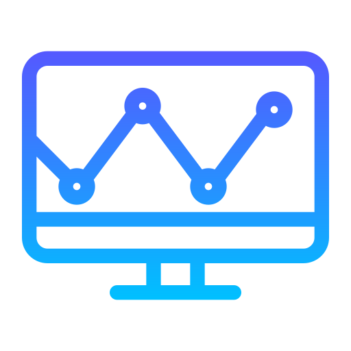 Line chart Generic gradient outline icon