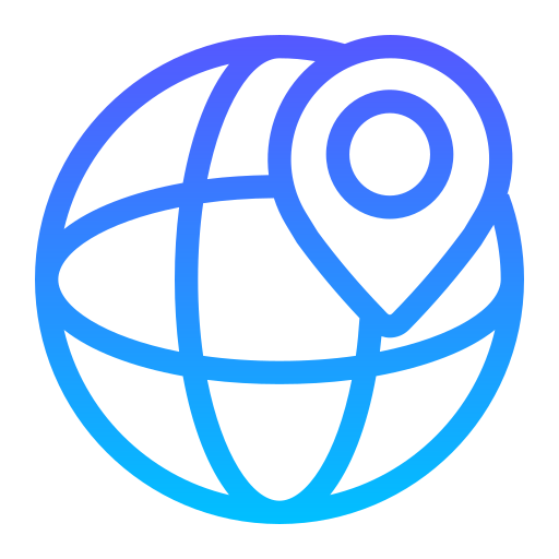 globalna lokalizacja Generic gradient outline ikona
