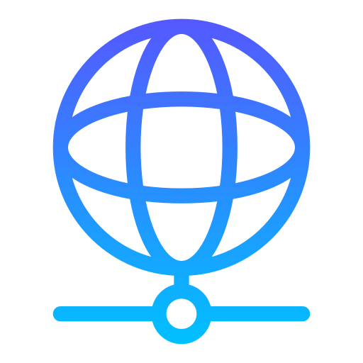 wereldwijd netwerken Generic gradient outline icoon