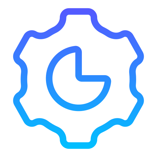 Settings cog icon Generic gradient outline icon