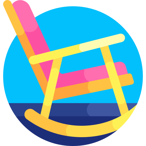 Rocking chair Detailed Flat Circular Flat icon