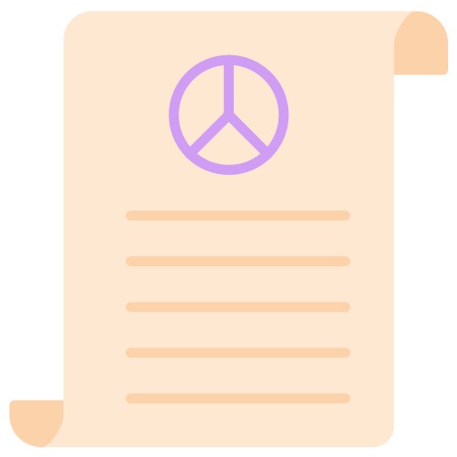 vredesverdrag Generic color fill icoon