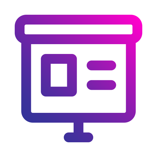 Presentation Generic gradient outline icon