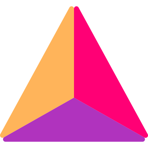 tetraedro Generic color fill icona
