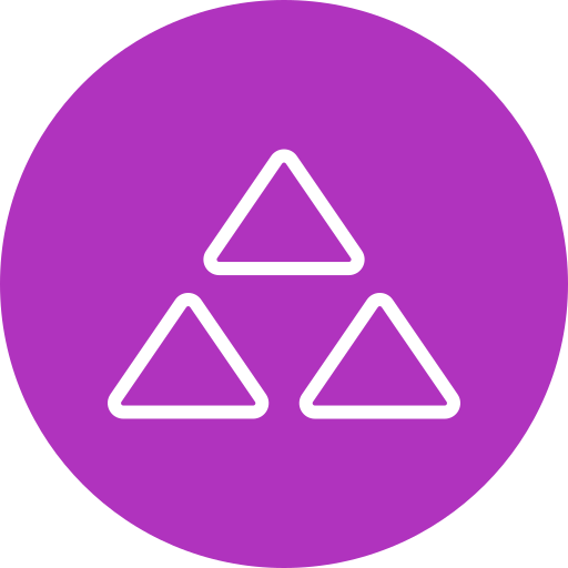 Треугольники Generic color fill иконка