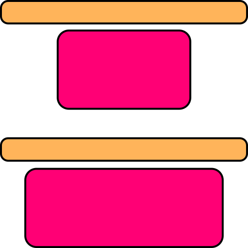 top-ausrichtung Generic color lineal-color icon